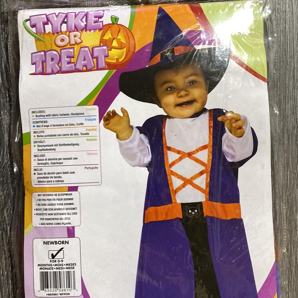 Rubie's Baby Bunting Witch Costume- 0-9M NEW